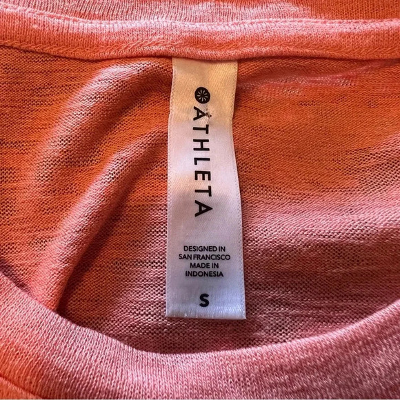 Athleta Breezy Tank peach sleeveless soft oversized tank top size small - Picture 6 of 8